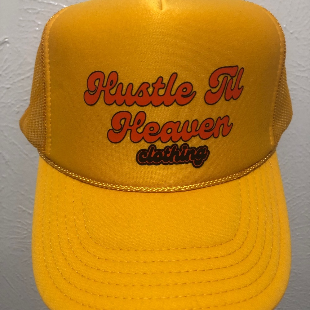 Hustle Til Heaven (retro edition) gold trucker